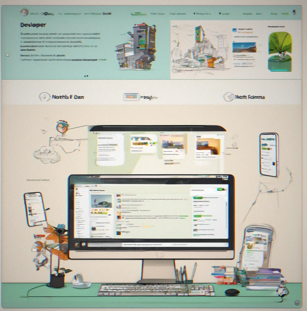 Developer's site with five GitHub repos connected, displaying live commit updates and pointing to a custom domain