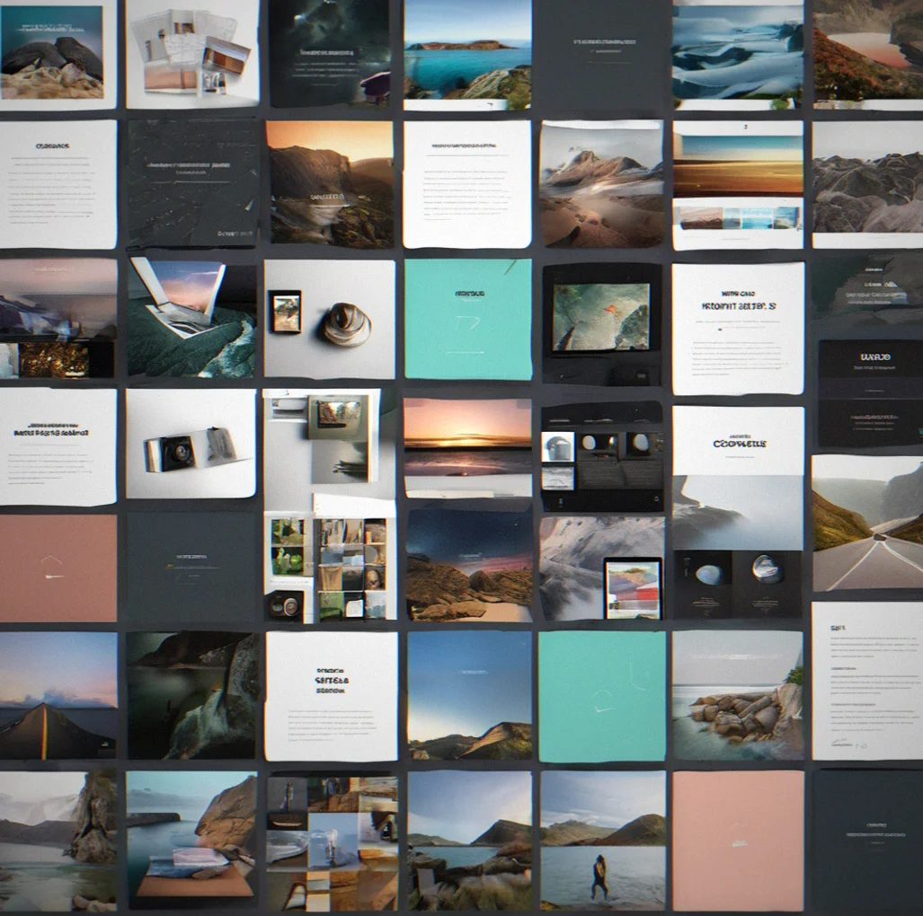 Northfolio portfolio grid with 12 project tiles in a clean layout, dark mode on